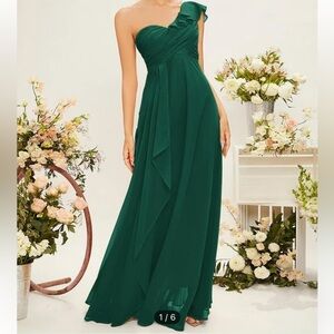 Green long dress